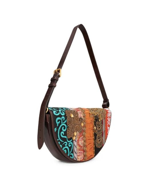 Dries Van Noten White Large Embroidered Crossbody Bag