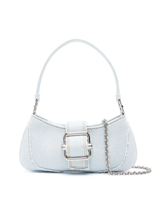 OSOI Brocle デニムショルダーバッグ S White