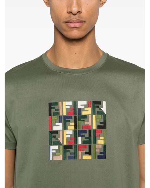 Fendi Green T-Shirts And Polos for men