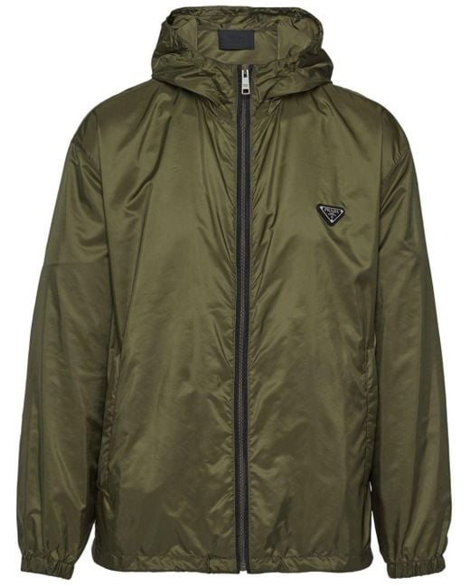 Prada Green Re-nylon Hooded Jacket for men