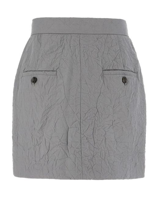 Max Mara Gray Wool Mini Skirt