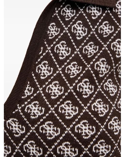 Guess Black Patterned V-Neck Mini Dress