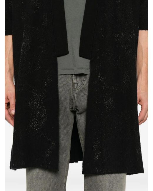 Label Under Construction Black V-Neck Cardigan for men