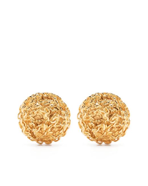 Matériel Metallic Chain-In Textured Earrings