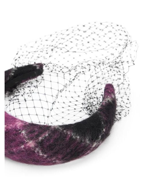 Red(v) Purple Mottled Veil Headband