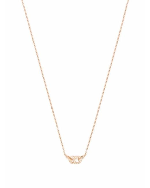 COURBET White 18Kt Recycled Rose Celeste Laboratory-Grown Diamond Small Pendant Necklace