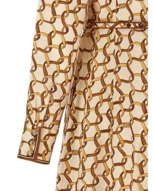 Zimmermann Metallic Panelled Mini Dress