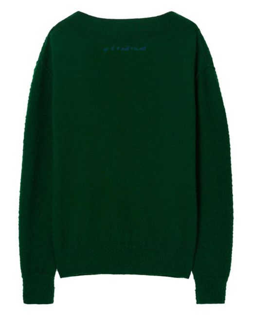 Burberry Green Argyle-knit Wool Jumper for men