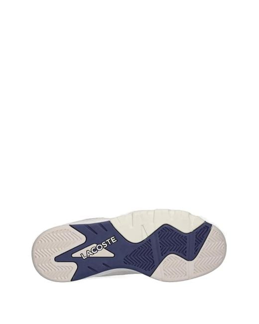 Baskets En Cuir À Détails De Perforations Lacoste pour homme en coloris White