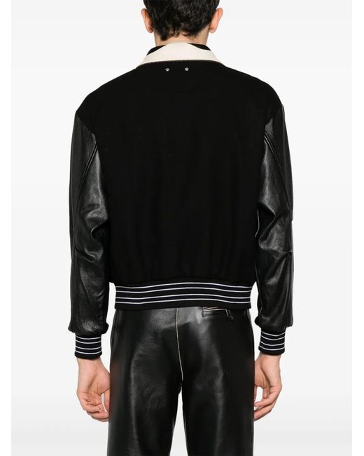 ANDERSSON BELL Black Robyn Panelled Bomber Jacket for men