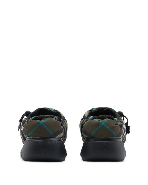 Burberry Black Check-Print Pillow Mules for men