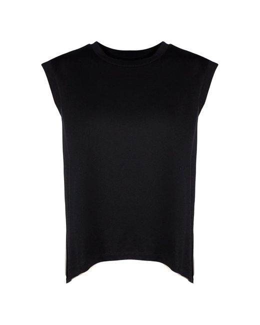Dondup Black T-Shirt À Découpe Au Dos