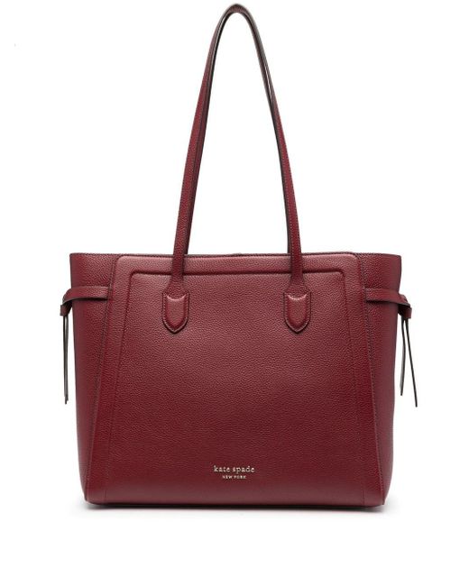Kate Spade Leather Large Knott Tote Bag in Red Lyst Australia