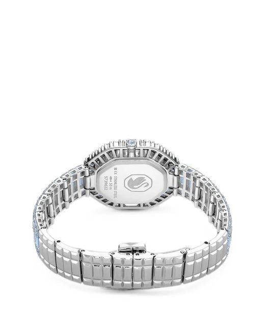 Swarovski Blue Matrix Crystal-Embellished Octagonal 30Mm Watch