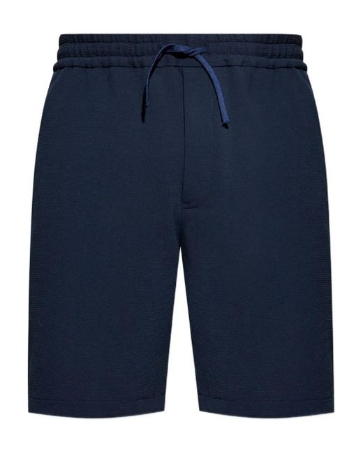 Emporio Armani Shorts Met Elastische Tailleband in het Blue voor heren