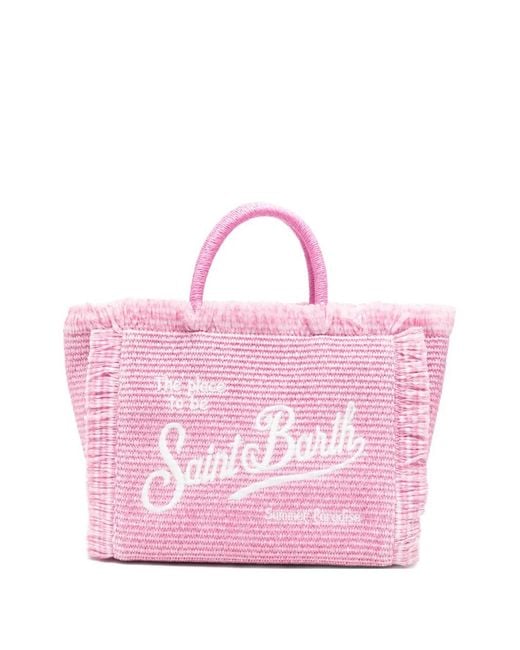Mc2 Saint Barth Pink Colette Logo-Embroidered Tote Bag
