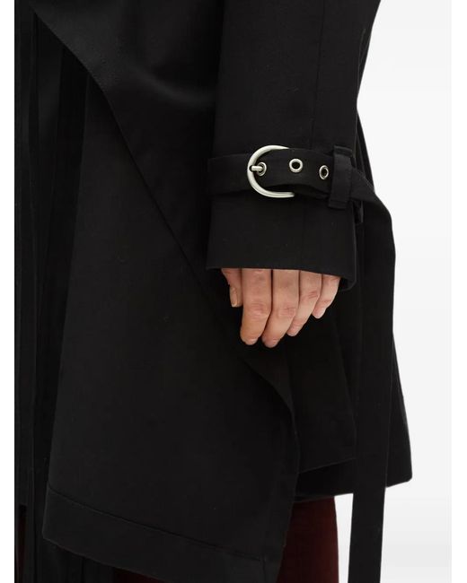 Ann Demeulemeester Black Reppa Draped Trench Coat