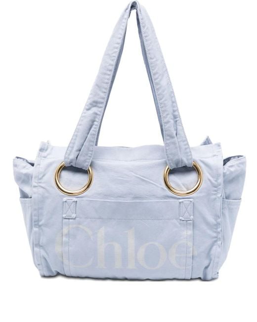 Chloé Blue Tote Bag Plage