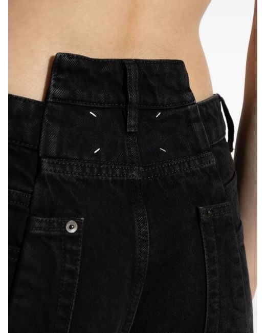 Maison Margiela Black Cutout-Panel Pants
