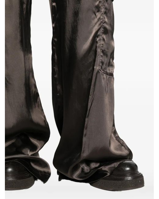 Rick Owens Brown Cargo Drawstring Palazzo Pants