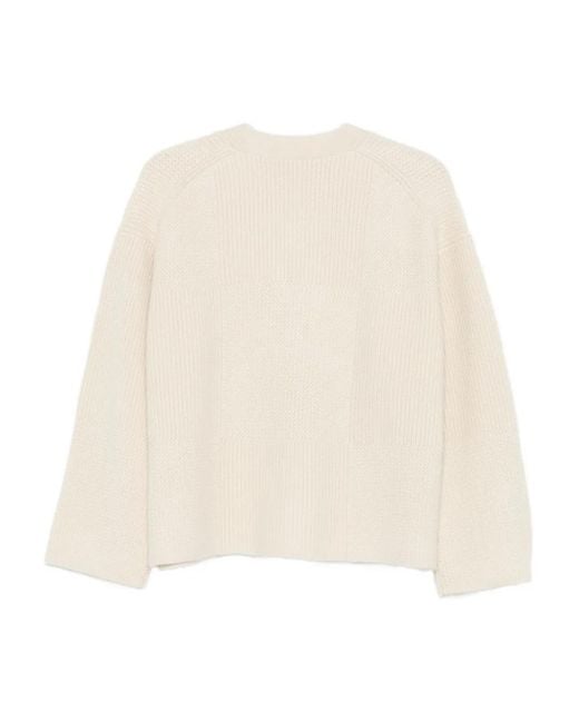 Joseph Natural Ribbed Button Cardigan