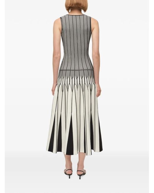 Jonathan Simkhai White Oaklen Illusion Knit Midi Dress