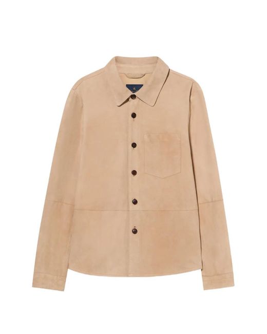 Brooks Brothers Natural Suede Shirt Jacket for men