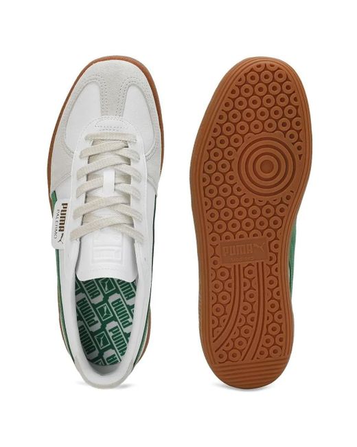 PUMA Green Palermo Leather Sneakers for men