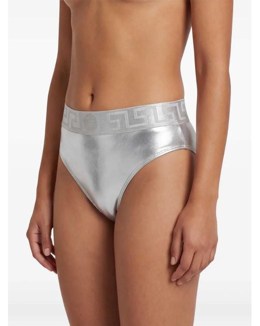 Versace Metallic Bikini Bottoms