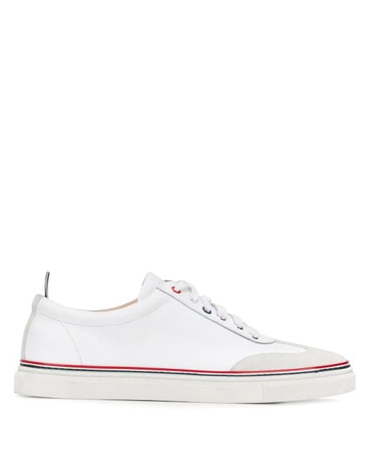 Baskets En Cuir Thom Browne pour homme en coloris White