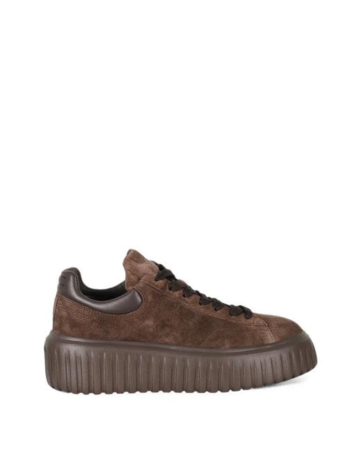 Hogan Brown Sneakers H-Stripes