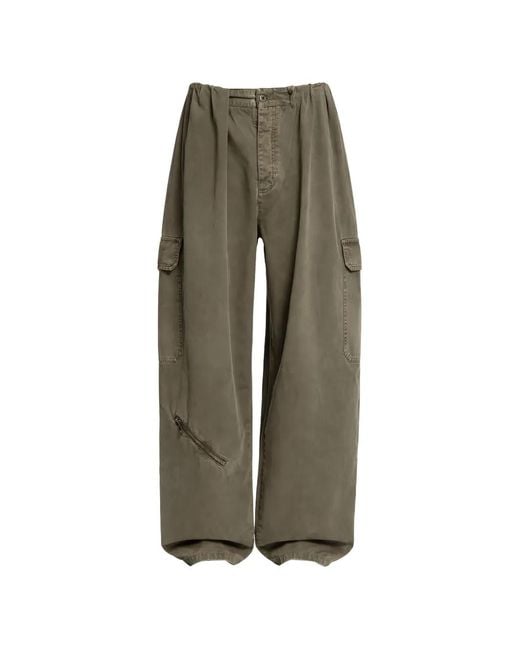 Loewe Green Pleated Cargo Pants for men