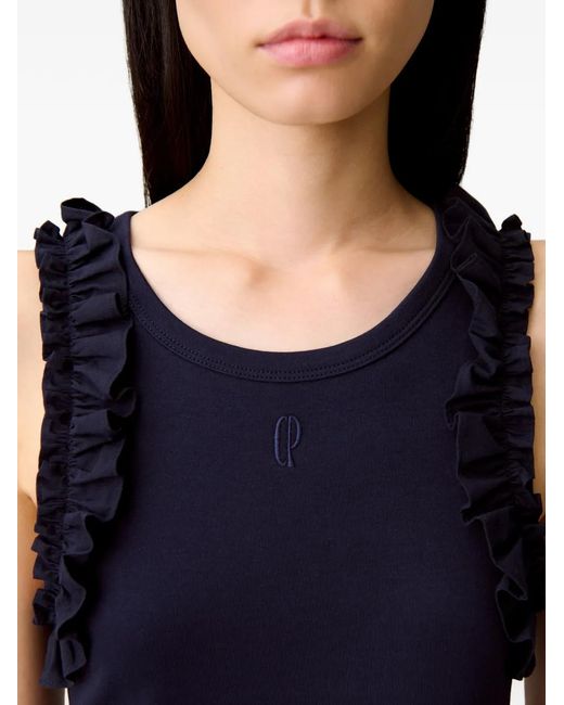 Claudie Pierlot Black Embroidered Cotton T-Shirt