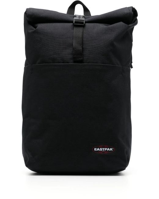 Eastpak Black Up Roll Logo-Patch Backpack for men