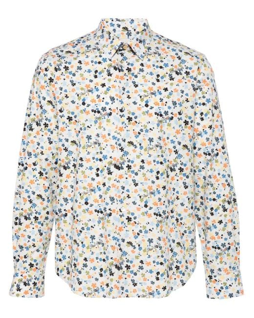 Paul Smith Overhemd Met Bloemenprint in het White voor heren