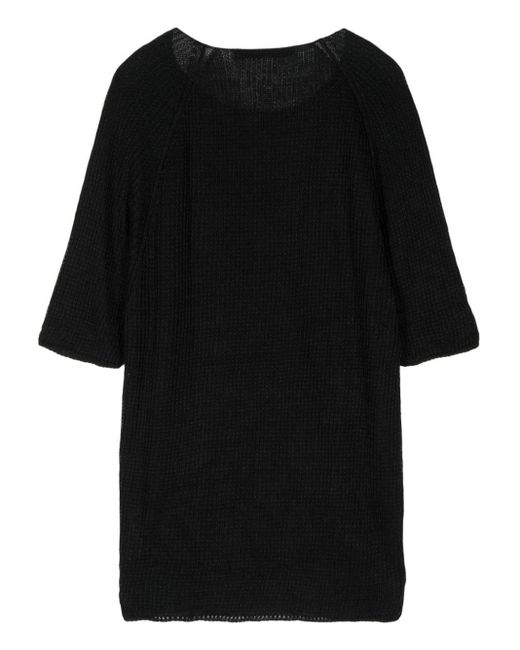 Forme D'expression Black Short-sleeve Knitted Jumper for men