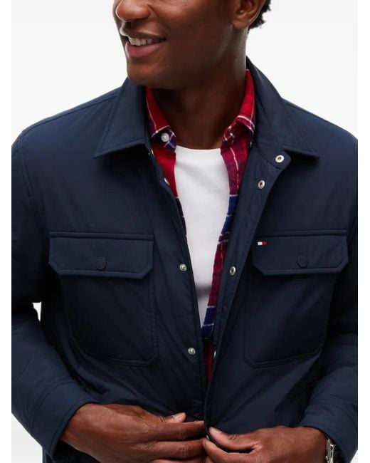 Tommy Hilfiger Blue Packable Lightweight Shirt Jacket for men