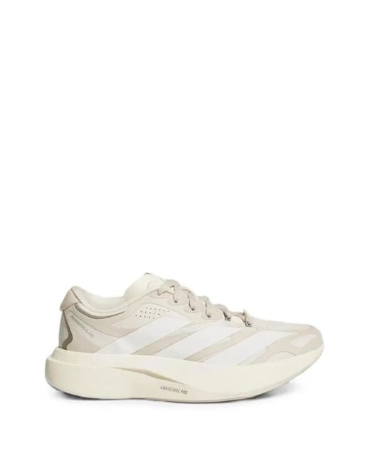 Adidas White Adizero Evo Sl Exo Lightstrike Pro Suede Running Shoes