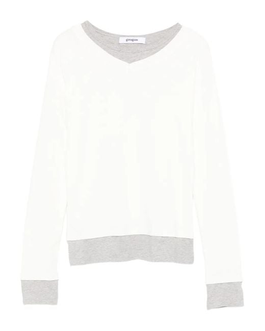GIMAGUAS White Sam Double-Layer T-Shirt