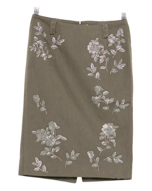 Falda con apliques florales Markgong de color Gray