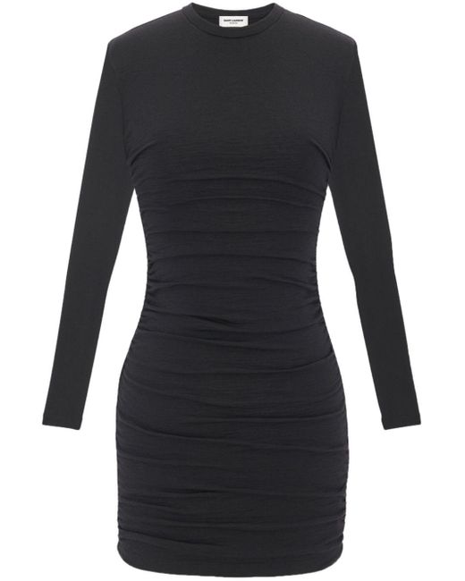 Saint Laurent Black Kleid mit Drapierung
