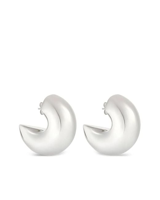 Courreges White Infinity Earrings