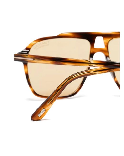 Tom Ford Natural Navigator-Frame Sunglasses