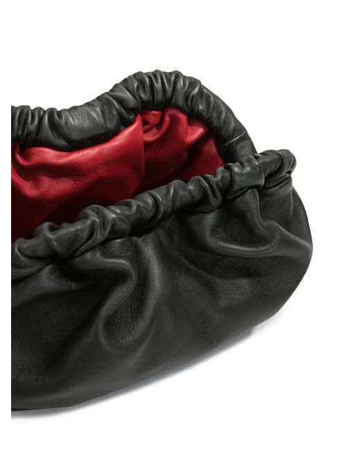 Mansur Gavriel Black Mini Cloud Leather Clutch