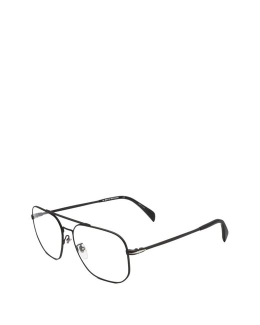 David Beckham White Pilot-Frame Glasses for men
