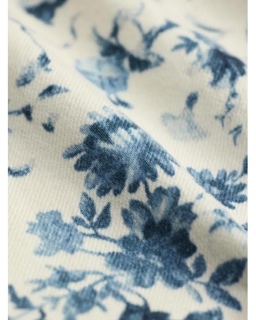 RRL White Floral-Print Jeans