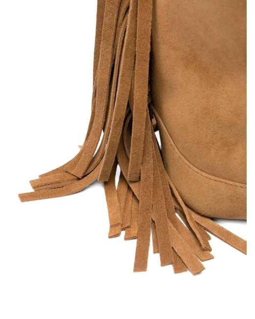 Borsa Tote Con Frange di Sandro in Brown