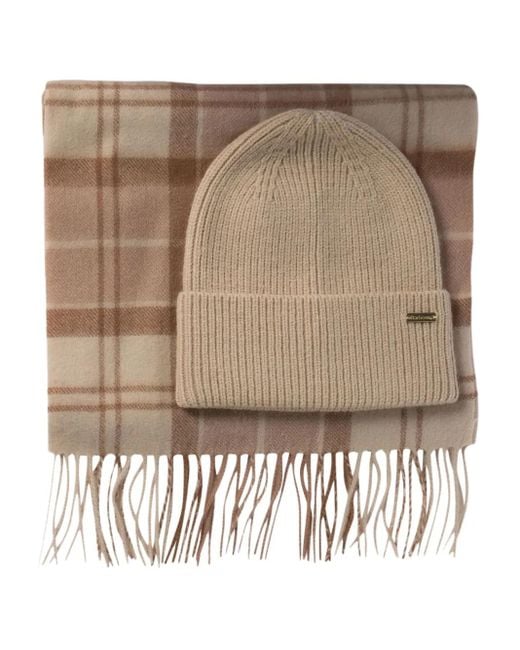 Barbour Natural Schal mit Karomuster (2er-Set)