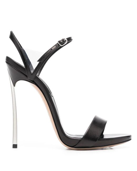 Casadei Black Open-Toe Heeled Sandals