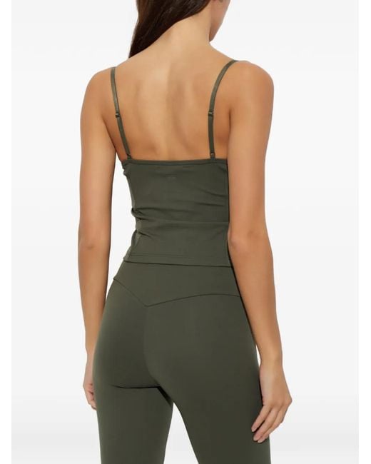 Rethinkit Studios Green Seam-Detail Sleeveless Top